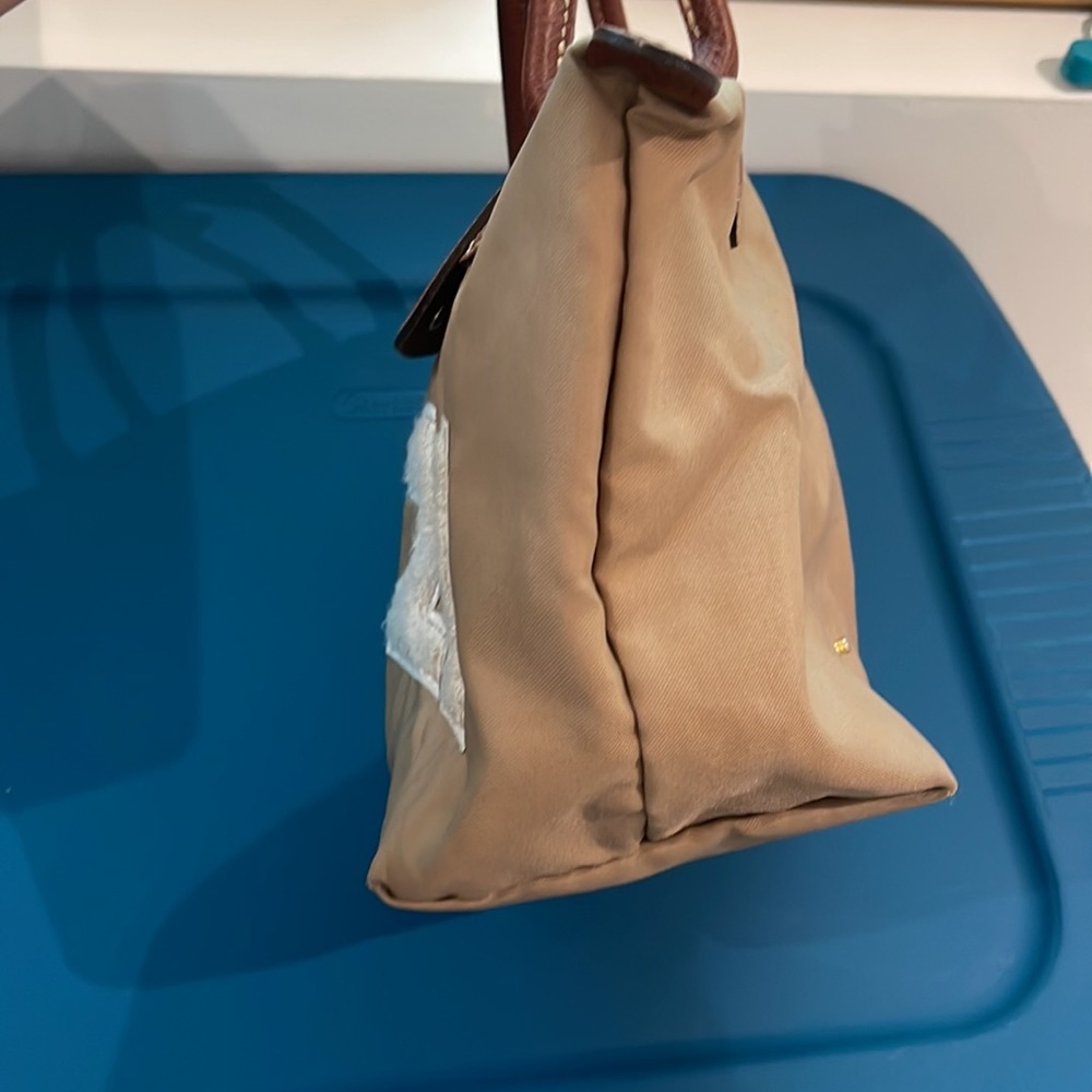 Longchamp small bag special limited edition beige with terry cloth numbers Y2K - Picture 12 of 12